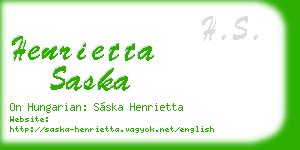 henrietta saska business card