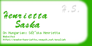 henrietta saska business card